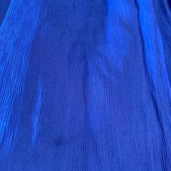 J Crew Silk Chiffon Arabella dress 00 petite Casablanca Blue - Picture 8 of 12